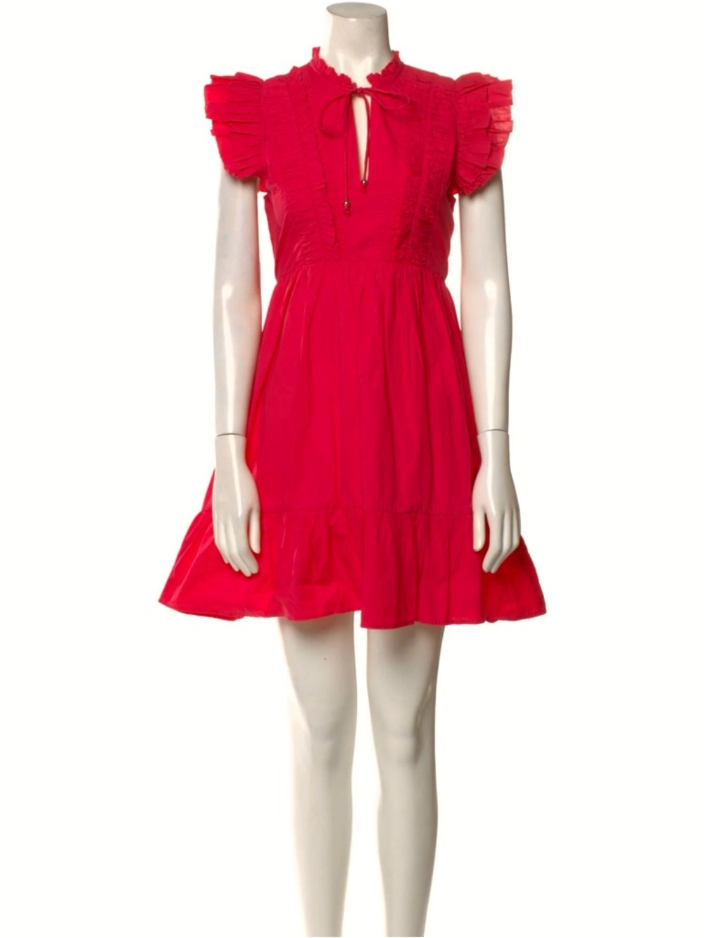 Caroline Constas Red Tie-Neck mini dress sz.XS